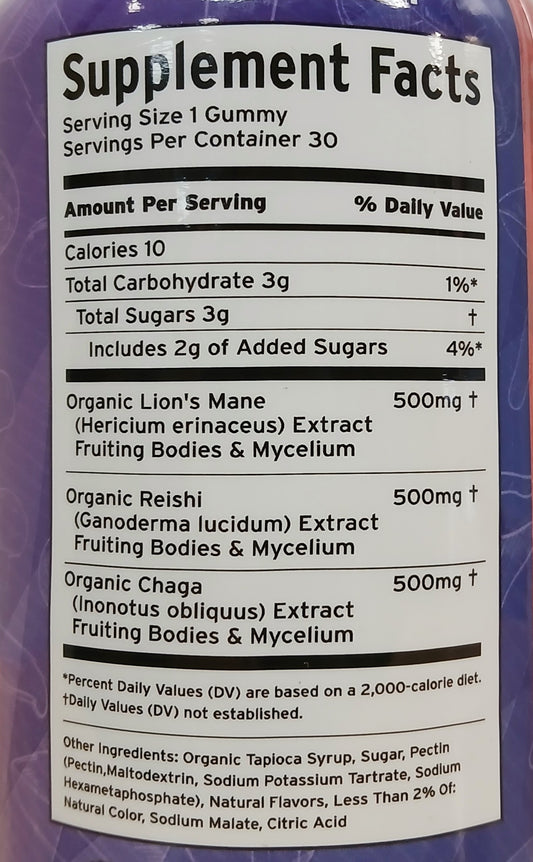Royal Mushroom Gummies (Children)- Brain Health