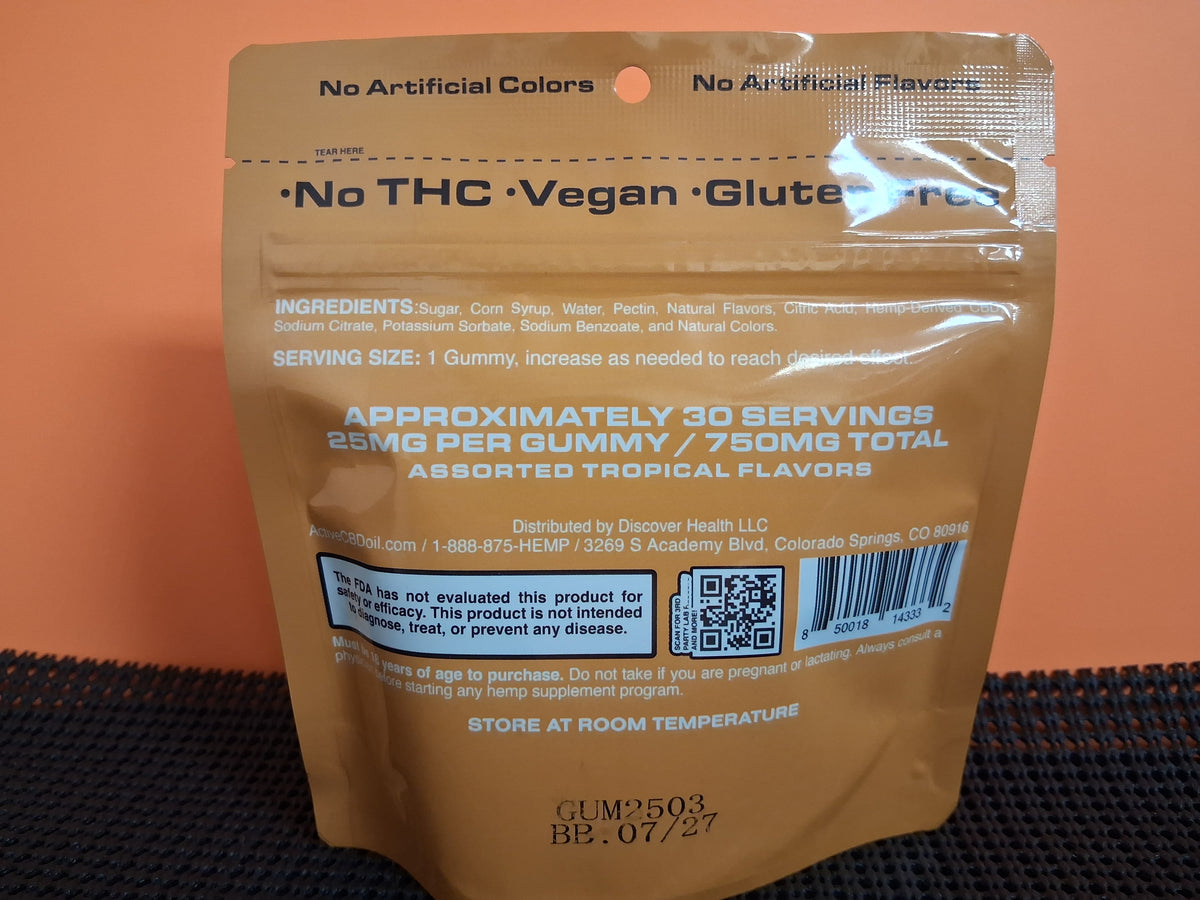 Active Cbd oil gummies 750mg CBD