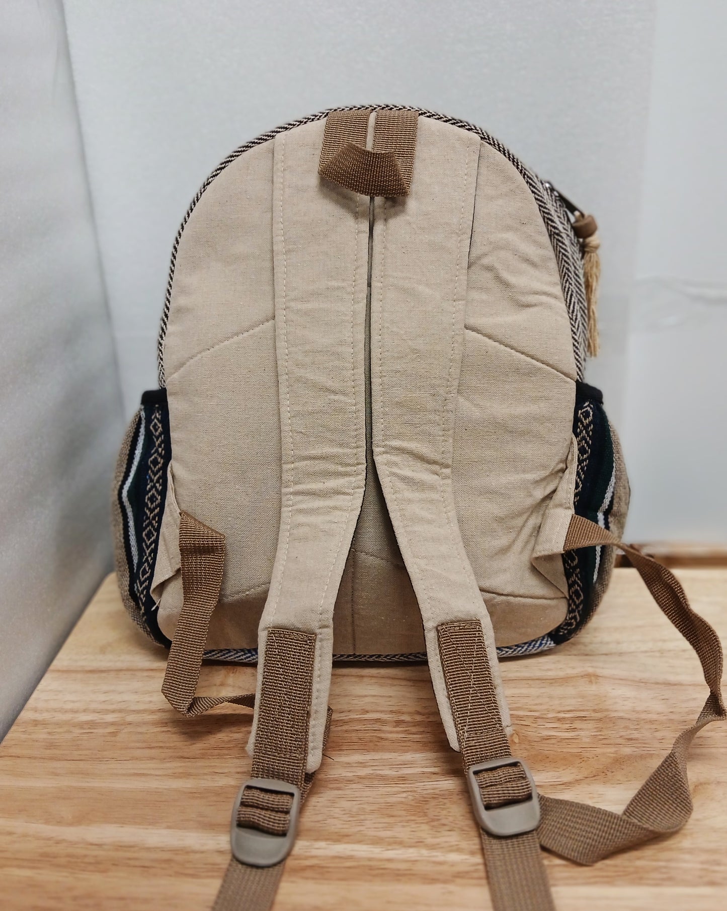 Medium Hemp Backpack- Rainbow Nomad