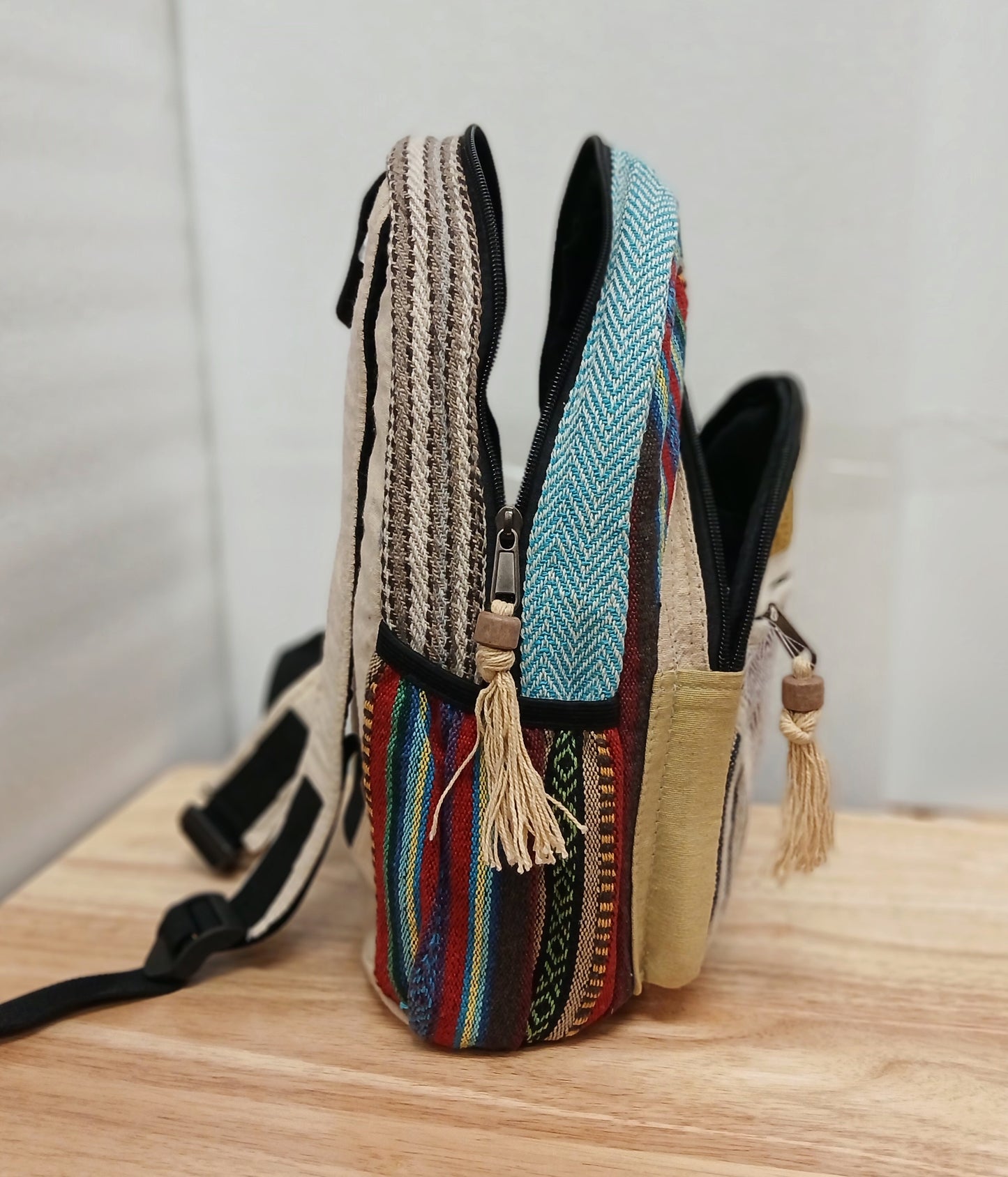 Medium Hemp Backpack- Golden Horizon