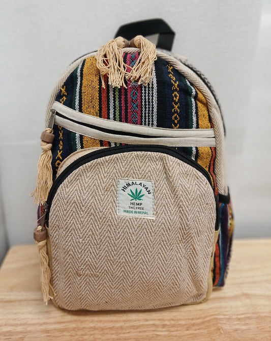 Medium Hemp Backpack- Desert Bloom