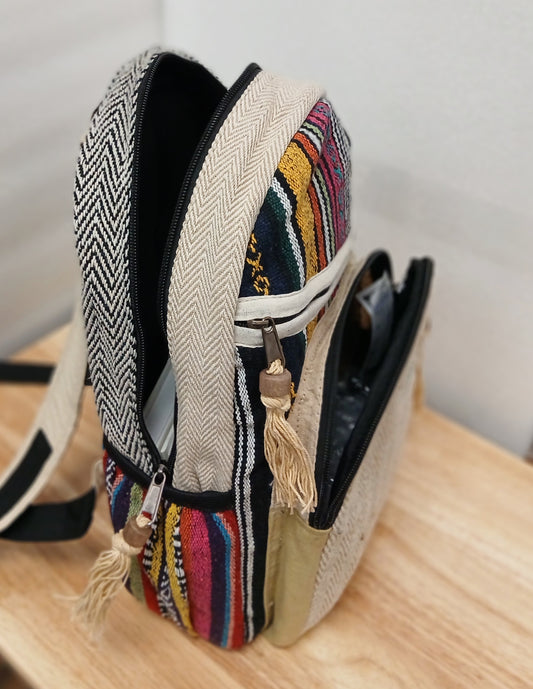 Medium Hemp Backpack- Desert Bloom