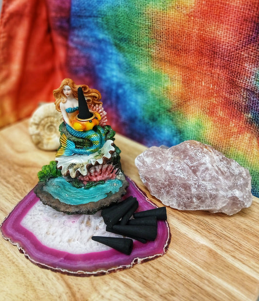 Fujima Mermaid Backflow Incense Burner - Ocean Serenity