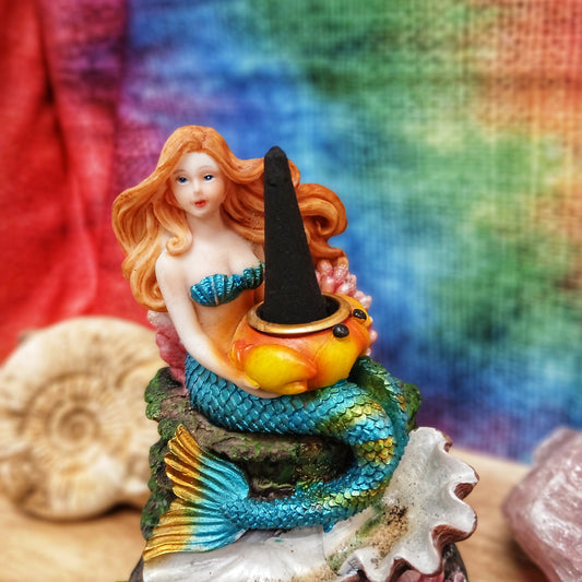 Fujima Mermaid Backflow Incense Burner - Ocean Serenity
