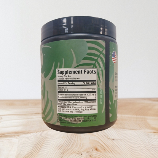 Grass-Fed Colostrum & Collagen Peptides – Unflavored