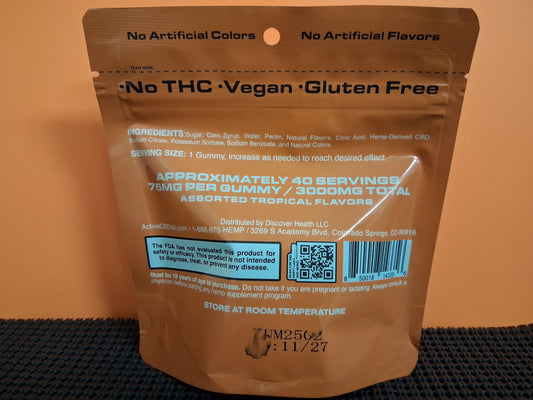 Active Cbd oil gummies 3000MG CBD